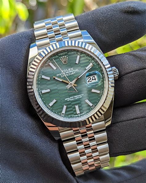 rolex datejust 41 green face|rolex datejust 41 price.